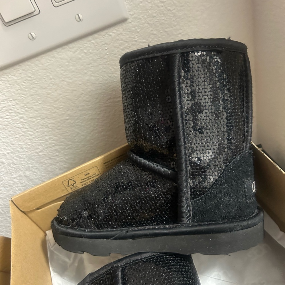 UGG Kids Sparkly Black Boots
